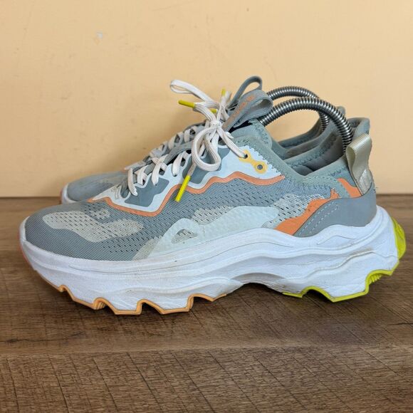 Sorel Kinetic Breakthru Day Lace Shoes Sneakers Womens Sz 8.5 M Gray Camo NL4689 - Picture 1 of 8